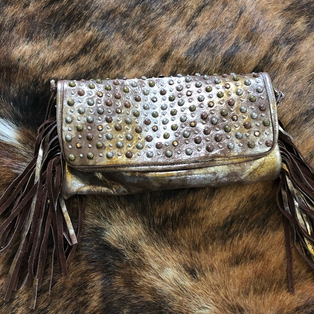 SOLD. Double J Saddlery Vintage metallic crystal